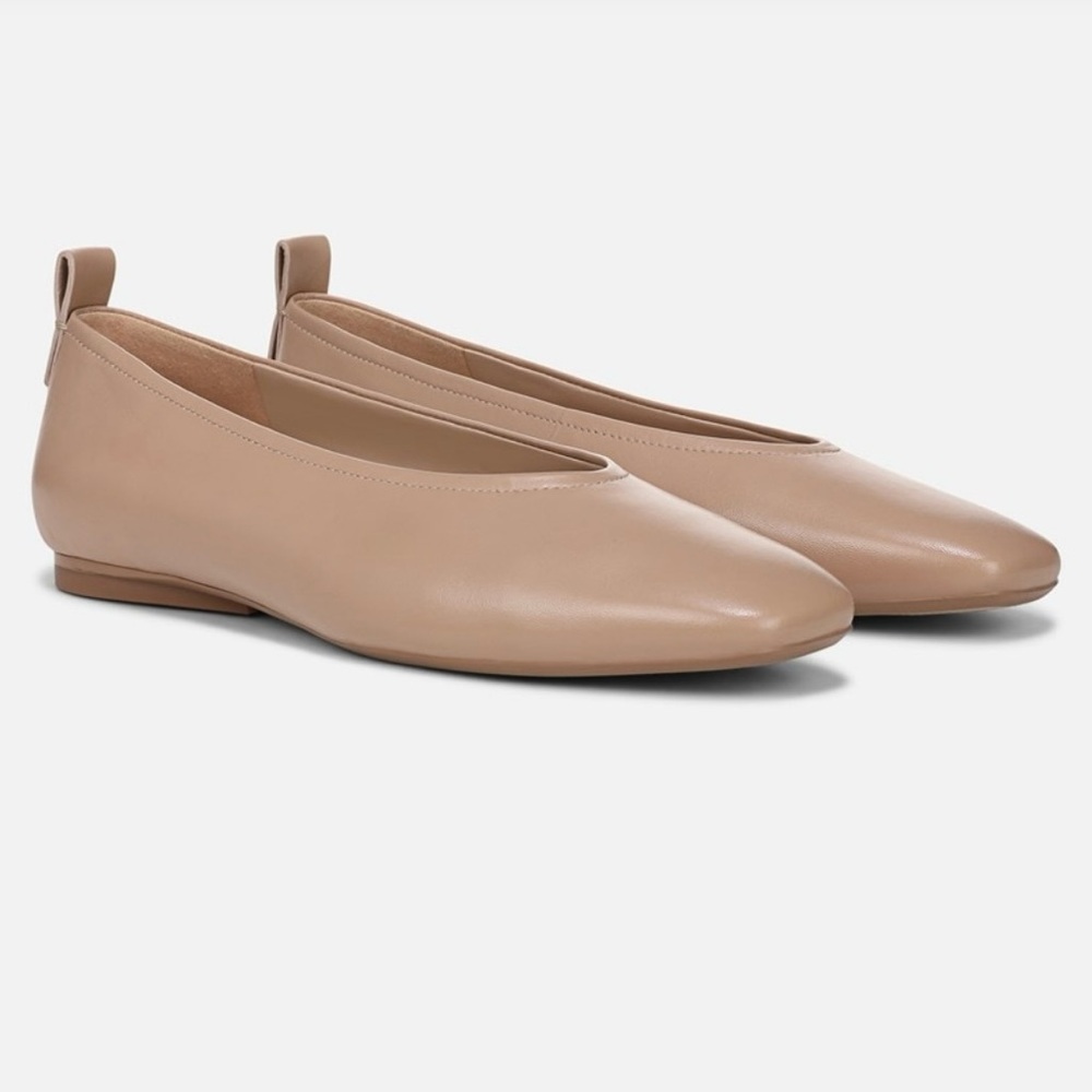 Naturalizer Classic Cream Square Toe Flats